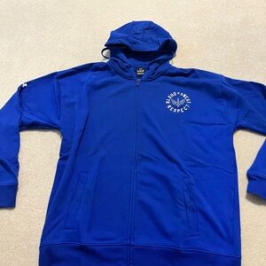St Louis Battlehawks Under Armour Royal Blue Full-Zip Hooded Sweatshirt